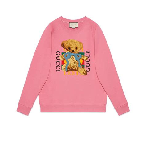 pink gucci sweater teddy bear